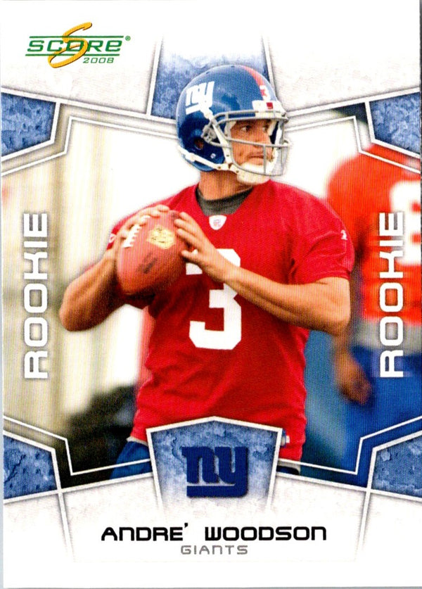 2008 Score Andre Woodson #420 Rookie