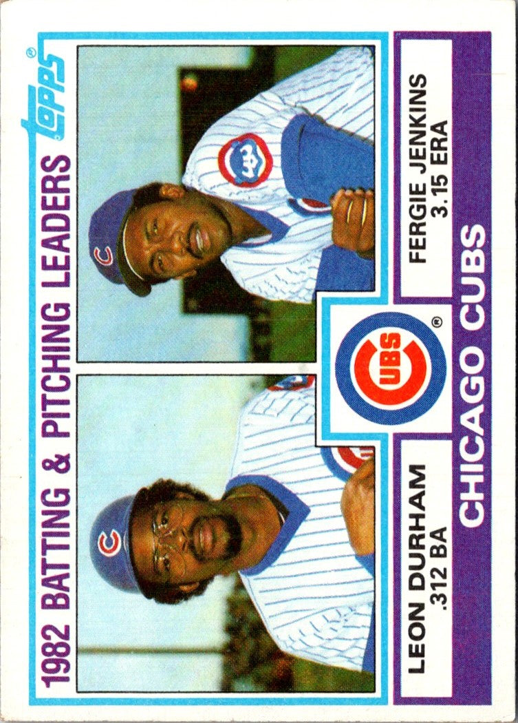 1983 Topps Cubs Batting & Pitching Leaders/Checklist