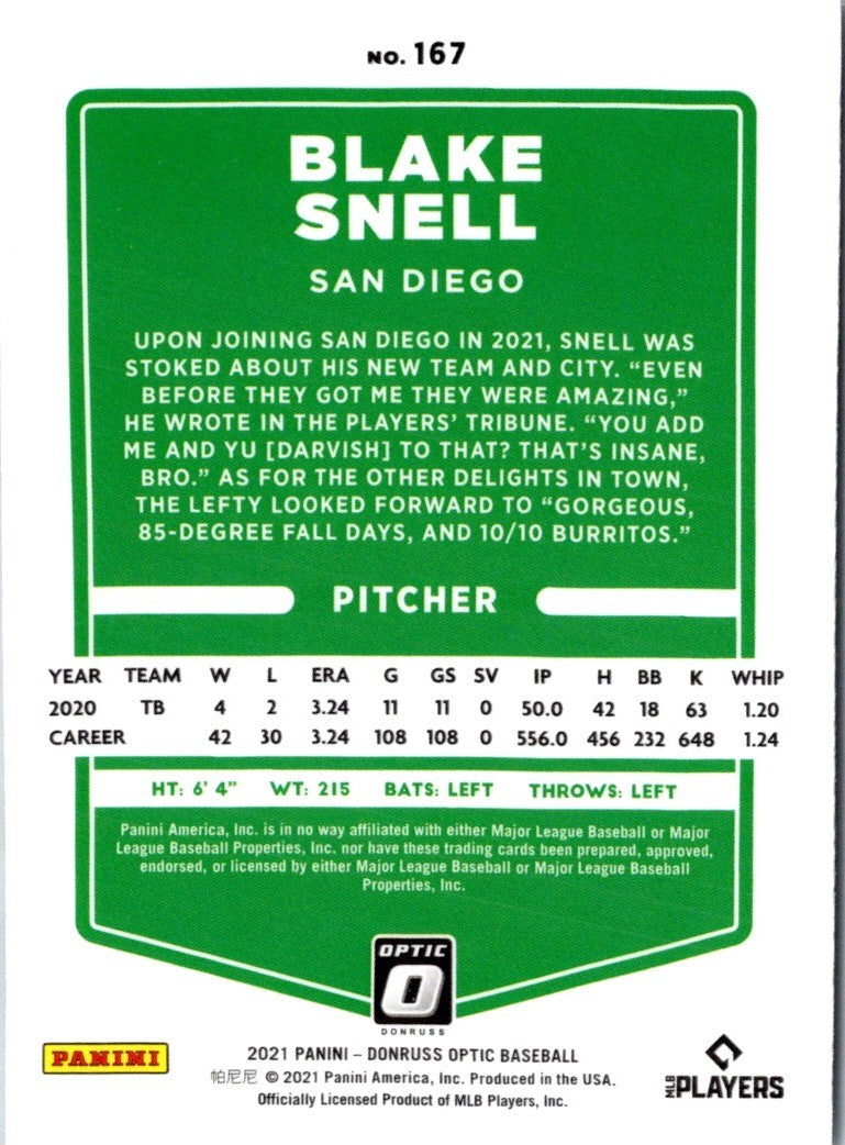 2021 Donruss Optic Blake Snell