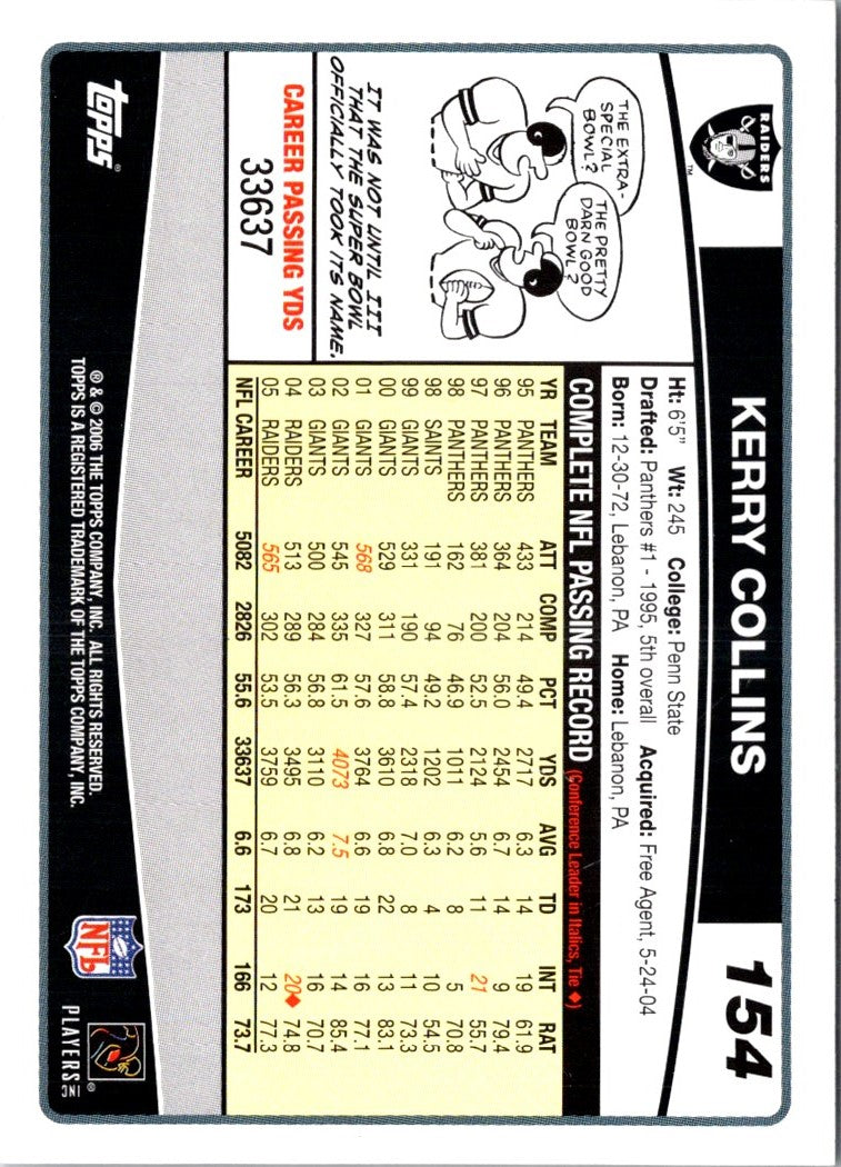 2006 Topps Kerry Collins