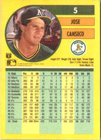 1991 Fleer Jose Canseco #5