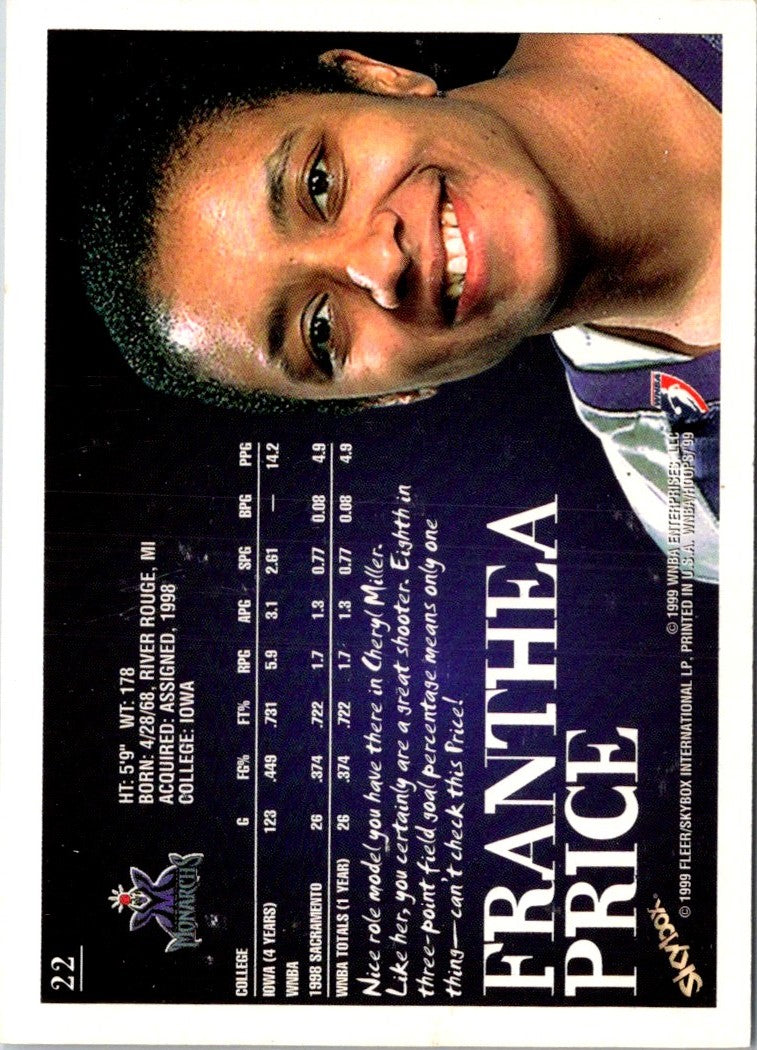 1999 Hoops WNBA Franthea Price