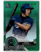 2018 Bowman Scouts' Top 100 Green Jeren Kendall #BTP-93 08/99