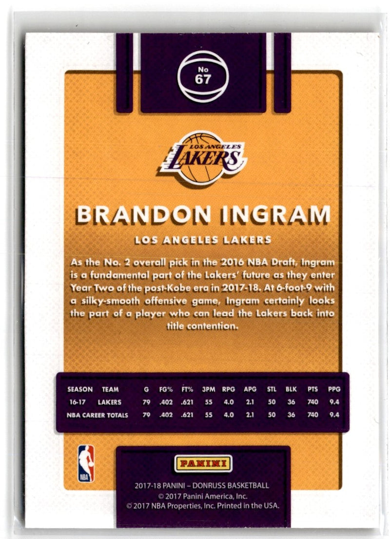 2016 Donruss Newly Crowned Rookie Jerseys Brandon Ingram