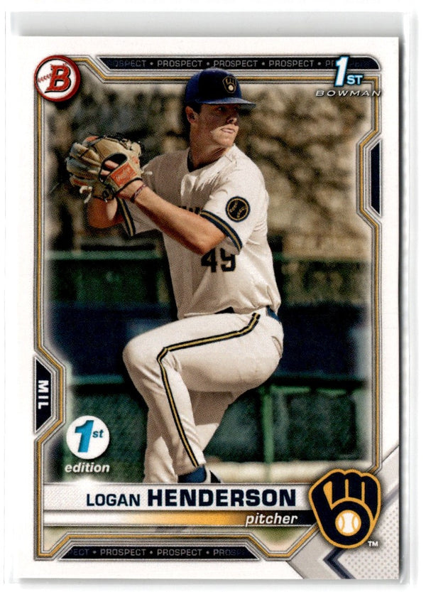 2021 Bowman Draft 1st Edition Logan Henderson #BD-114