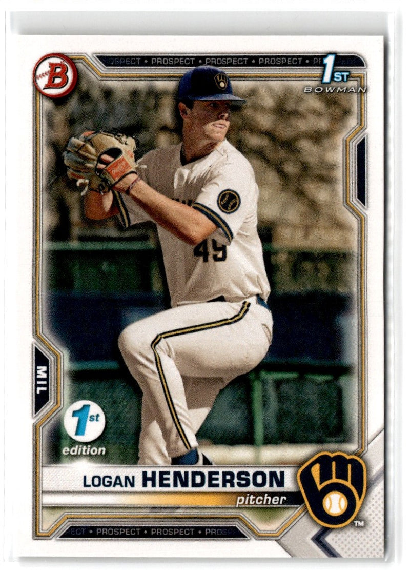 2021 Bowman Draft 1st Edition Logan Henderson