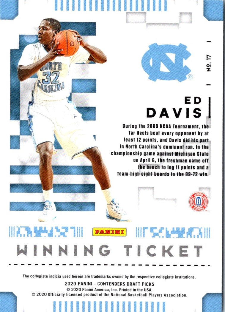 2020 Panini Contenders Draft Picks Winning Tickets Ed Davis