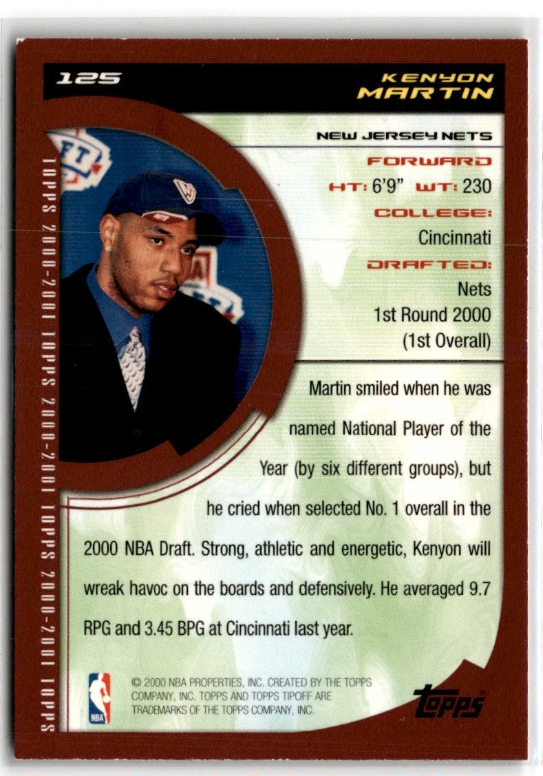 2000 Topps Tipoff Kenyon Martin