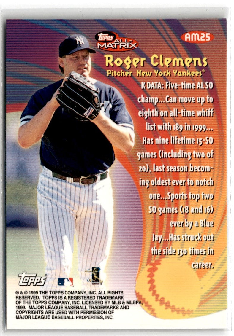 1999 Topps All-Matrix Roger Clemens