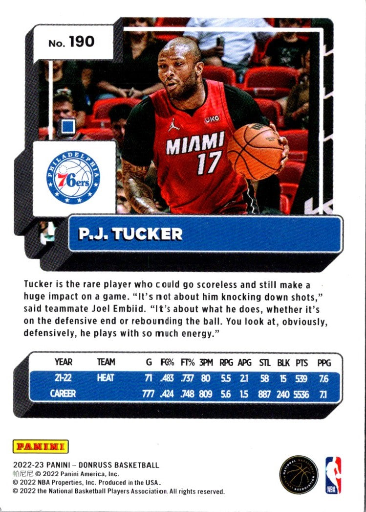 2022 Donruss P.J. Tucker