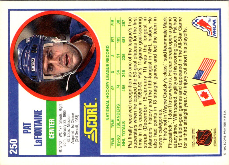 1990 Score Pat LaFontaine