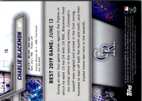 2019 Bowman's Best Charlie Blackmon #15