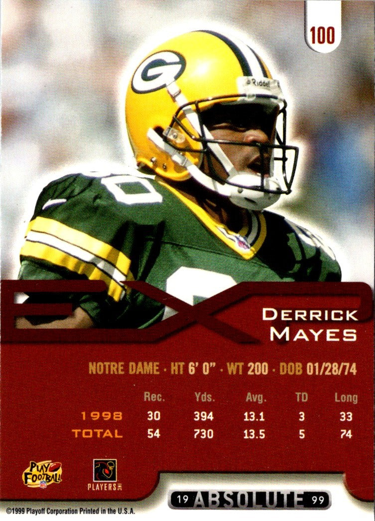 1999 Playoff Absolute EXP Derrick Mayes