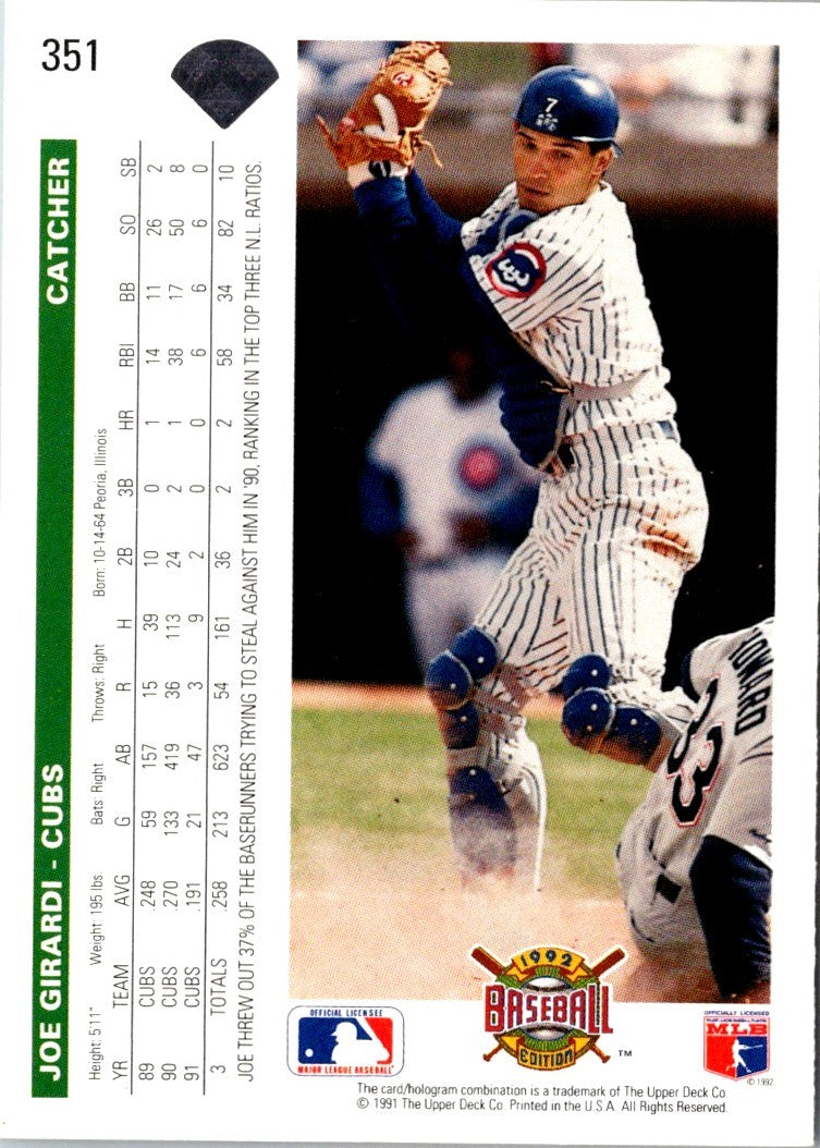 1992 Upper Deck Joe Girardi