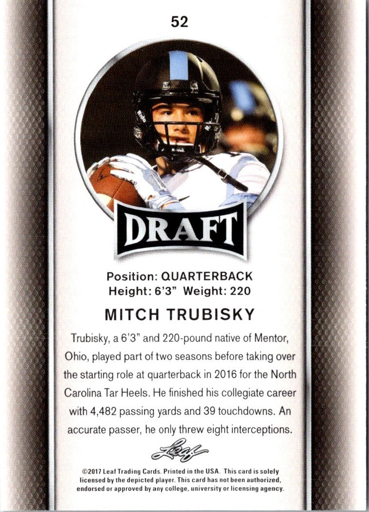 2017 Leaf Draft Gold Mitch Trubisky