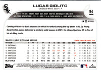 2022 Topps Chrome Sonic Black & White RayWave Lucas Giolito #94