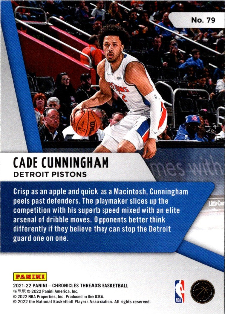 2021 Panini Chronicles Cade Cunningham