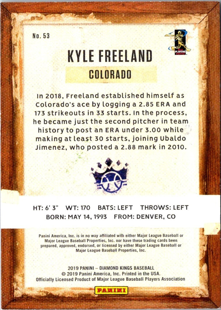 2019 Panini Diamond Kings Blue Kyle Freeland