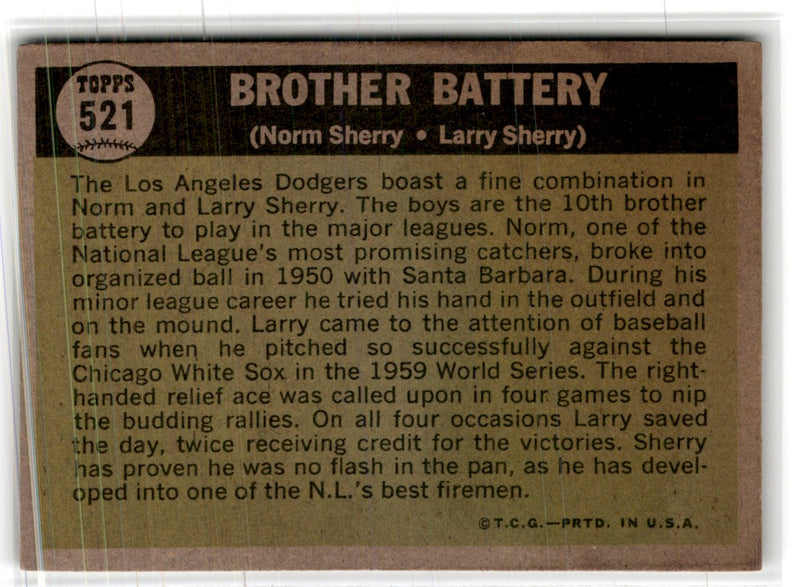 1959 Topps Brother Battery