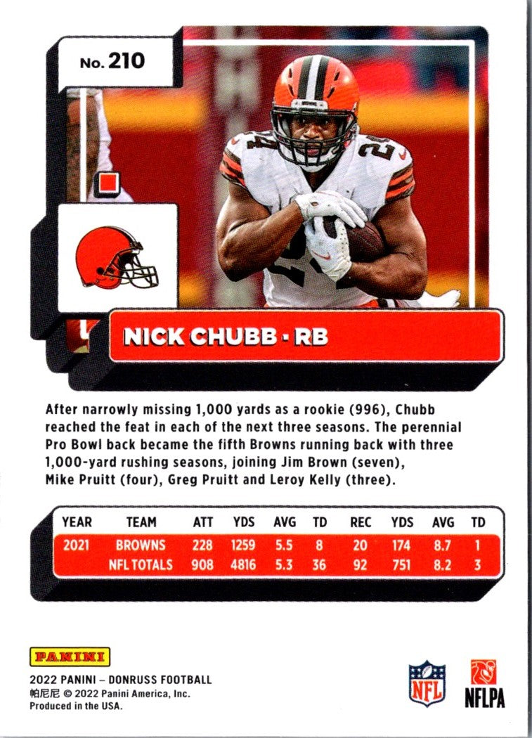 2022 Donruss Red Press Proof Nick Chubb