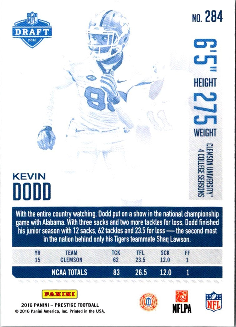 2016 Panini Prestige Kevin Dodd