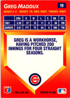 1992 Triple Play Greg Maddux #19