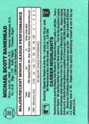 1986 Donruss The Rookies Scott Bankhead