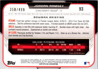 2015 Bowman Draft Picks & Prospects Silver Jordan Ramsey #93