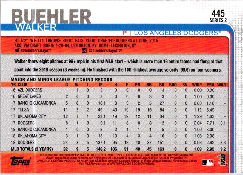 2020 Topps Los Angeles Dodgers