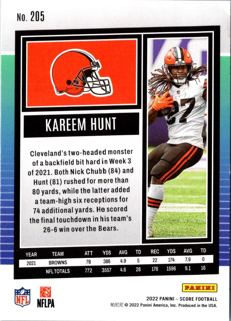 2022 Score Kareem Hunt