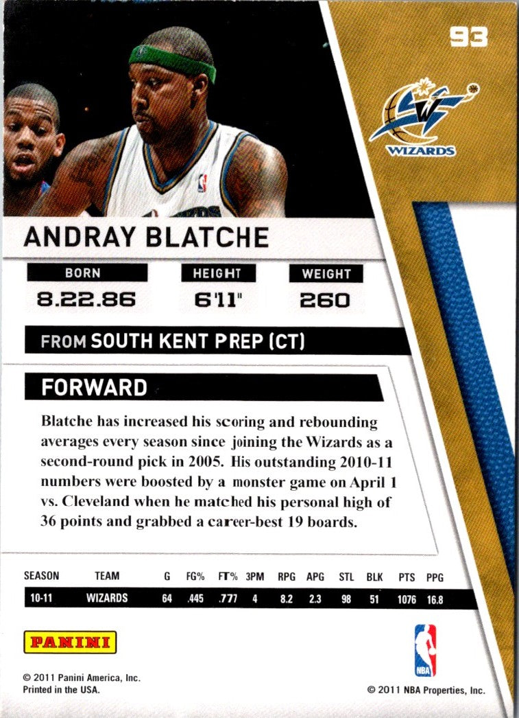 2010 Panini Season Update Andray Blatche