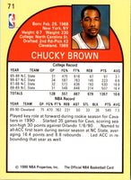 1990 Hoops Chucky Brown #71 Rookie