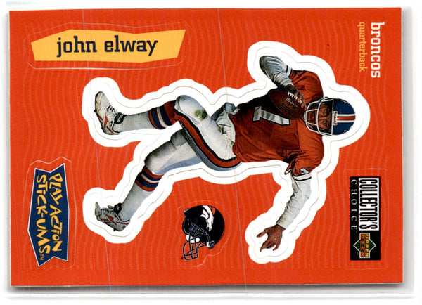 1997 Collector's Choice Stick-Ums John Elway #S17