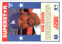 1989 Score Baseball's 100 Hottest Players Kirk Gibson #30