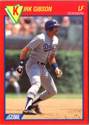 1989 Score Baseball's 100 Hottest Players Kirk Gibson