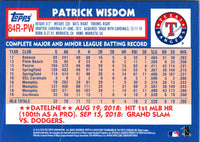 2019 Topps 1984 Baseball Rookies Patrick Wisdom #84R-PW