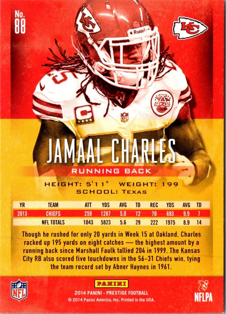 2014 Panini Prestige Jamaal Charles