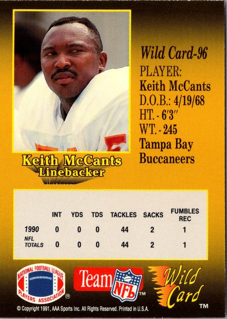 1991 Wild Card Keith McCants