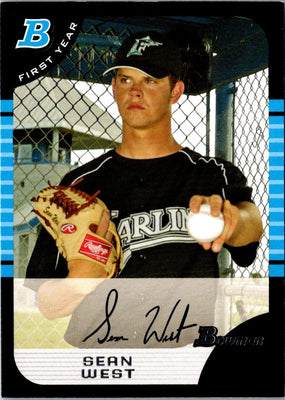 2005 Bowman Draft Picks & Prospects Sean West #BDP74 Rookie