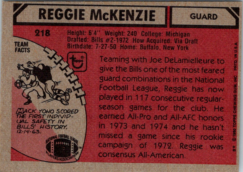 1980 Topps Reggie McKenzie