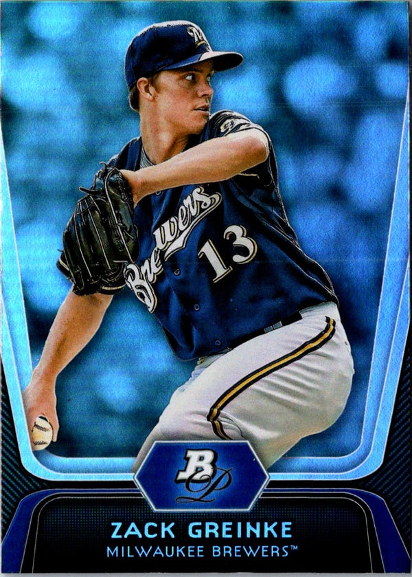 2012 Bowman Platinum Zack Greinke #87