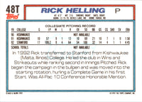1992 Topps Traded Rick Helling #48T Rookie