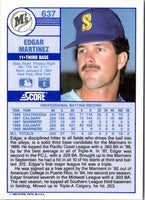 1989 Score Edgar Martinez #637