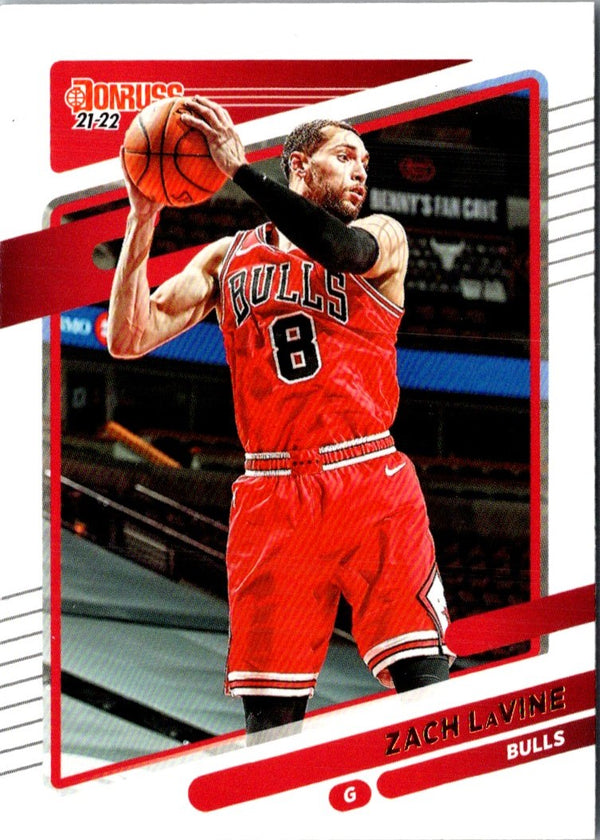 2021 Donruss Holo Red and Gold Laser Zach LaVine #11