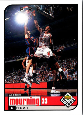 1998 UD Choice Preview Alonzo Mourning #74