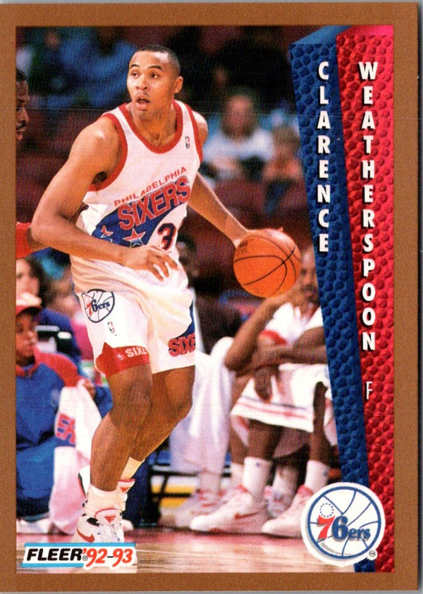 1992 Fleer Clarence Weatherspoon #409 Rookie