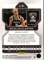 2021 Panini Prizm Blue Nicolas Claxton #38