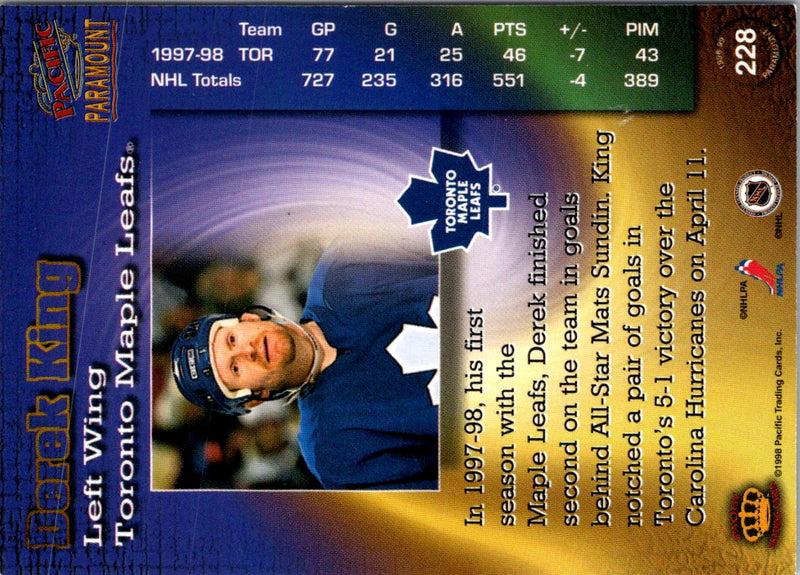 1998 Pacific Paramount Derek King