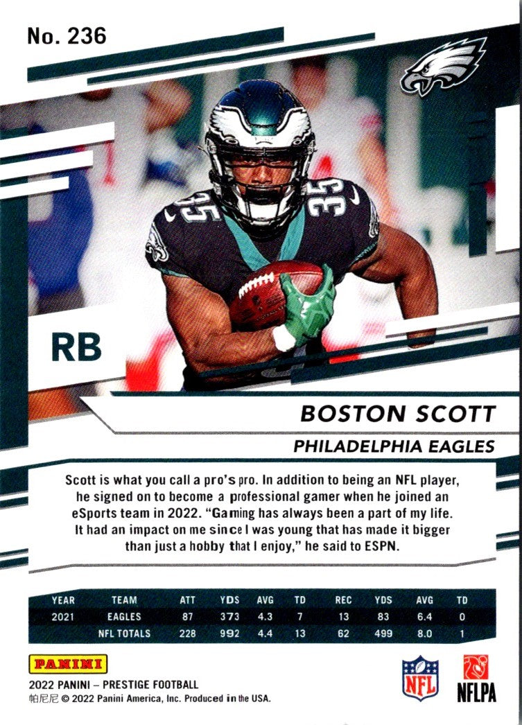 2022 Panini Prestige Boston Scott