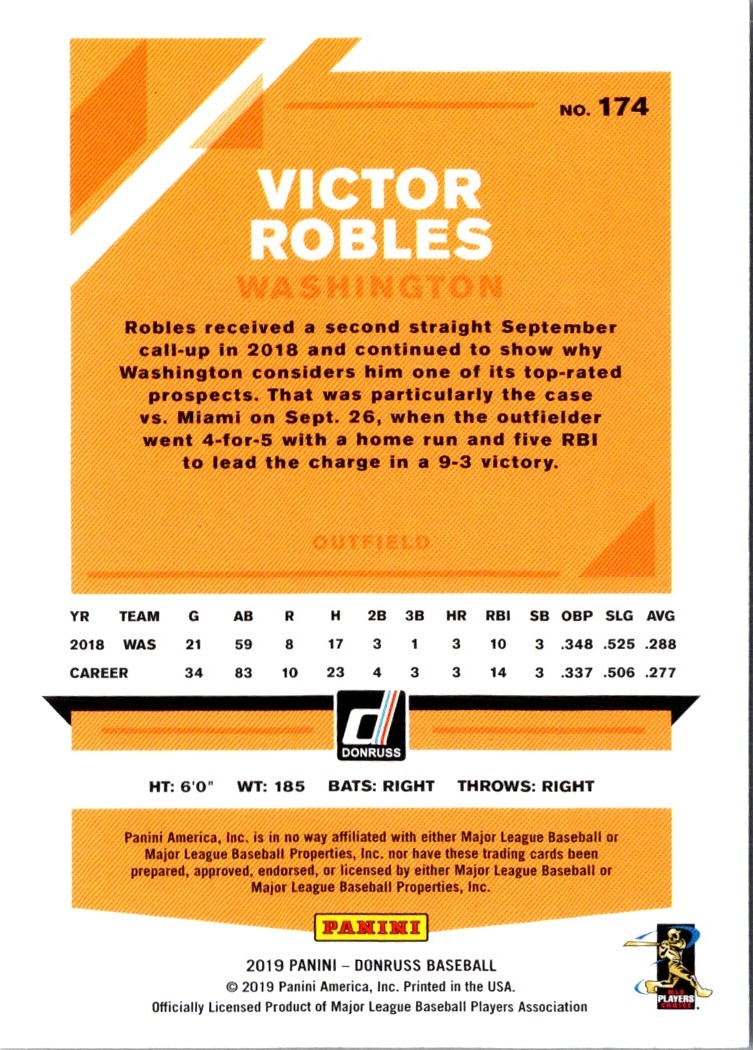 2019 Donruss Red Victor Robles